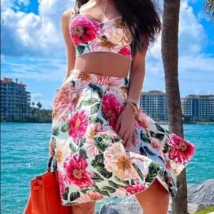 Crop top and skirt set